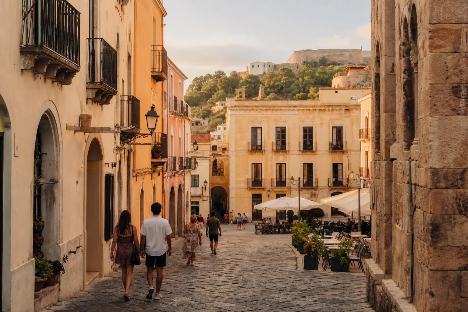 Streets and squares in the historic centre of Iglesias