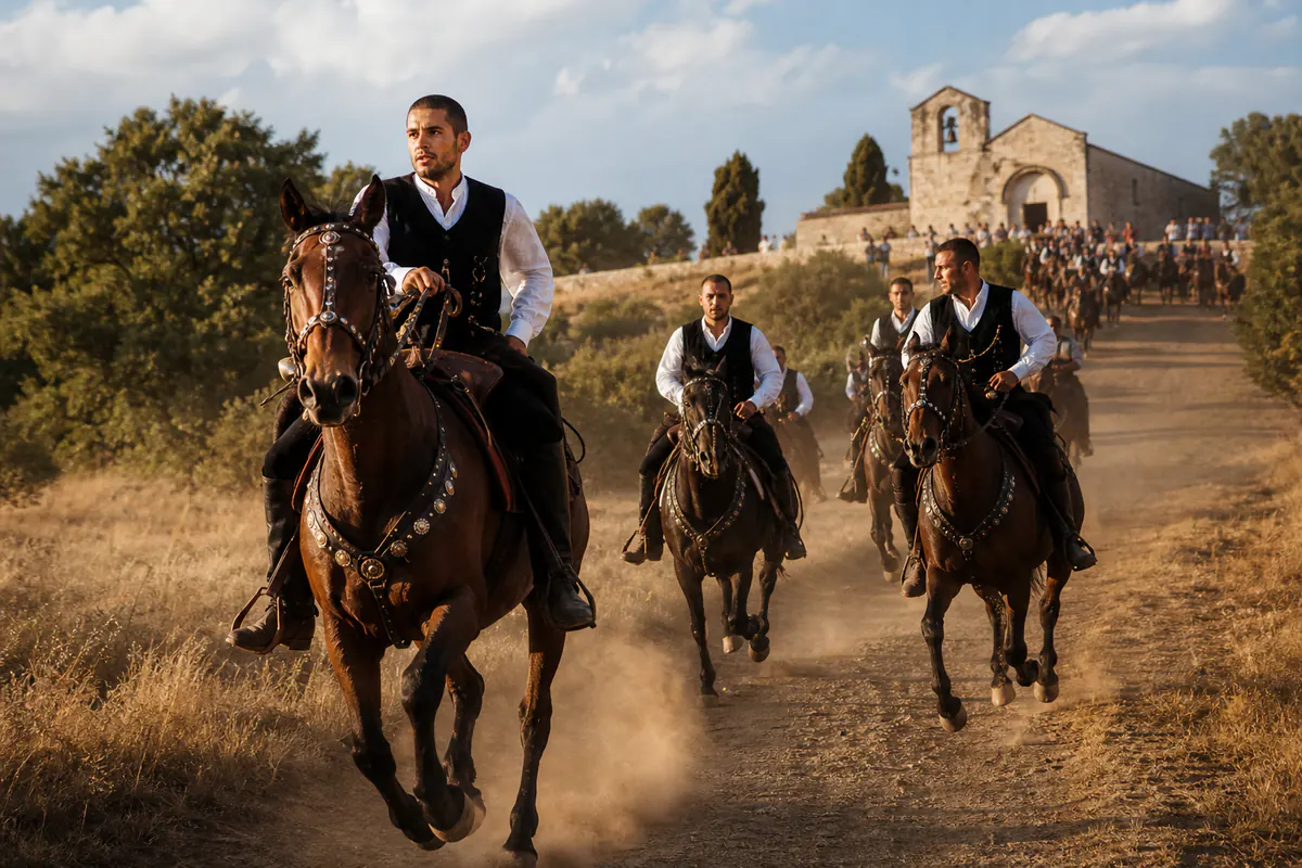 Editorial image inspired by Ardia di Sedilo 2027, set in Sedilo.