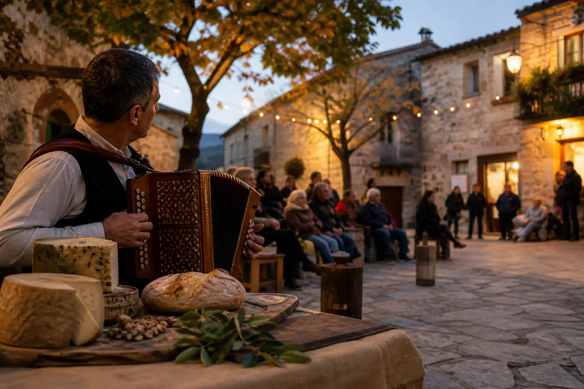 Editorial image inspired by Autunno in Barbagia 2026 in Gavoi, set in Gavoi.