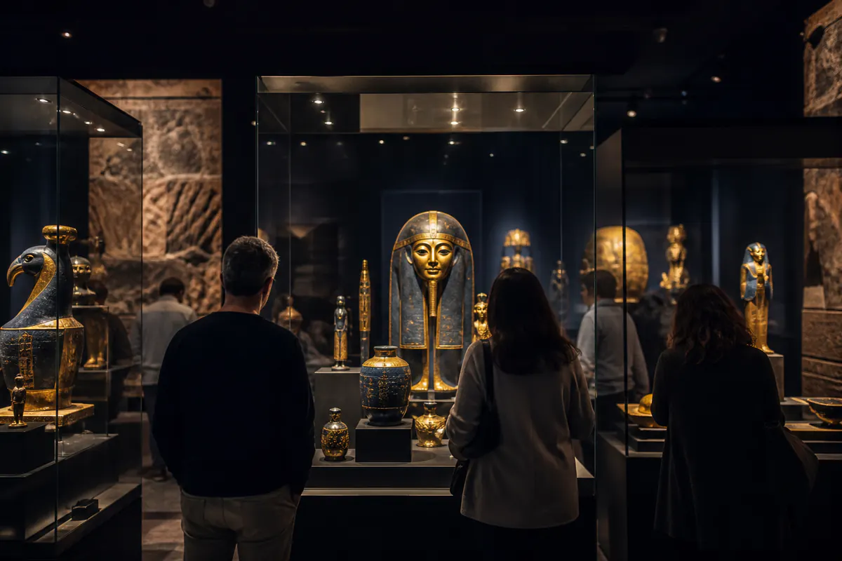 Editorial image inspired by Tutankhamun in Cagliari, set in Cagliari.